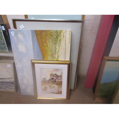 152 - FRAMED AND UNFRAMED PICTURES AND PRINTS TO INC WATERCOLOURS