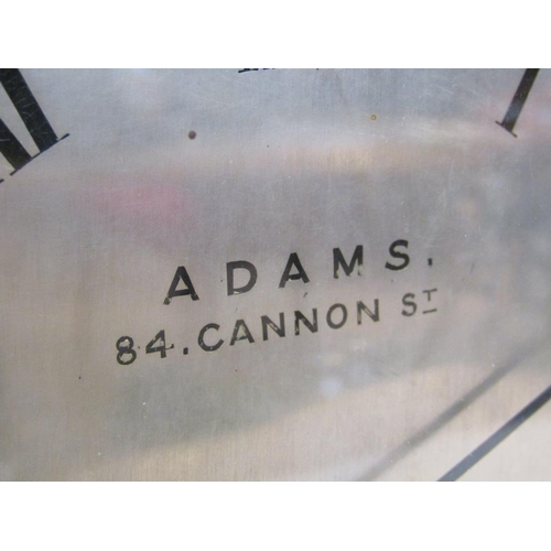 18 - A mid 19c English double fusee bracket clock, the silvered brass dial signed Adams, 84 Cannon St, Lo... 