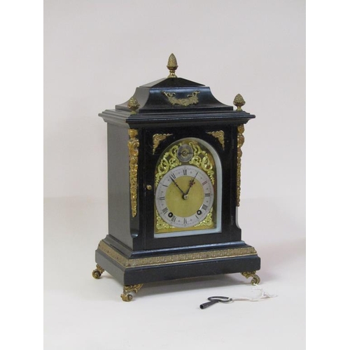 19 - A late 19c German bracket clock by Winderhalder and Hoffmeier with barrelled spring ting tang moveme... 