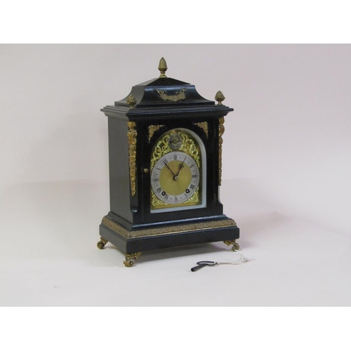 19 - A late 19c German bracket clock by Winderhalder and Hoffmeier with barrelled spring ting tang moveme... 