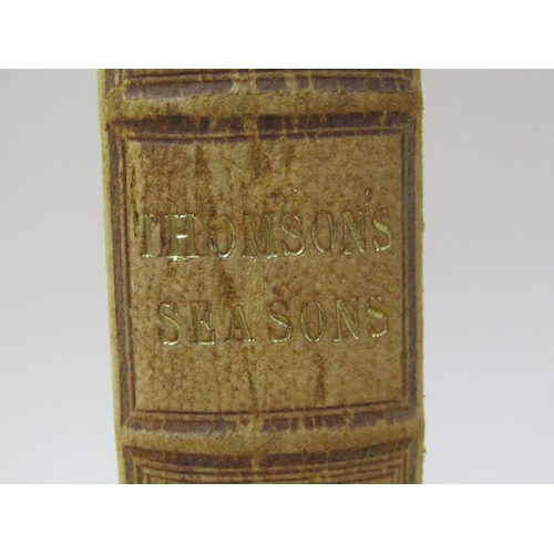 2 - A book - The Seasons by James Thomson with engraved illustrations, printed in London 1842, tooled le... 