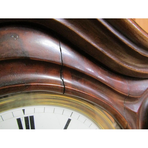 23 - A late 19c Austrian single weight Vienna regulator in a small serpentine walnut case.  The movement ... 