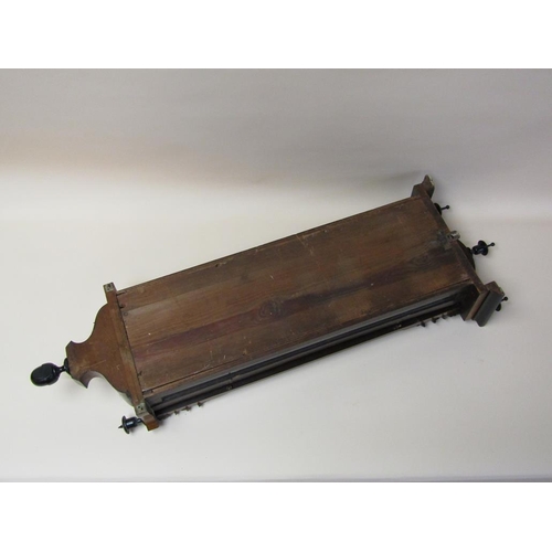 24 - A late 19c German two weight Vienna regulator in glazed walnut and ebonised case with turned finials... 