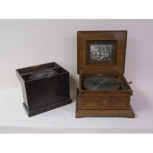 25 - A late 19c German polyphon retailed by Imhof & Mukle of New Oxford St. London.  It is contained in a... 
