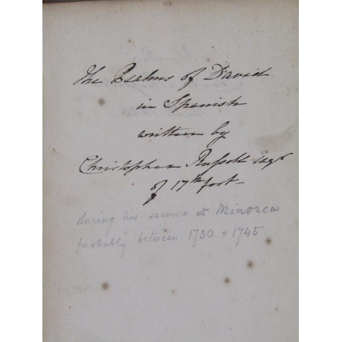 4 - A book written in ink long hand, the Psalms of David in Spanish written by Christopher Russell Esq. ... 