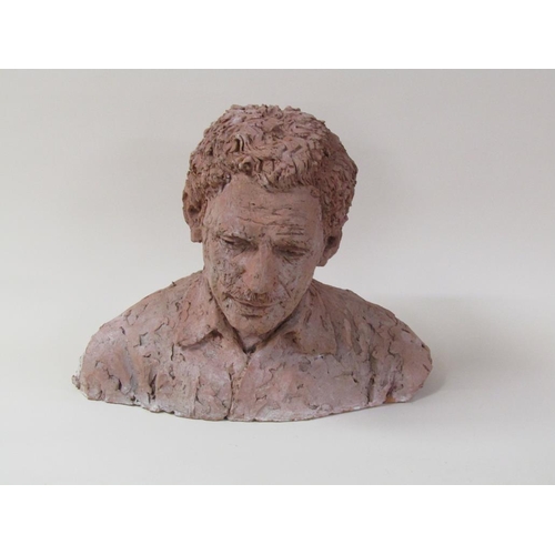 51 - A terracotta bust of a gentleman, by Karin Jonzen, 38cm h.