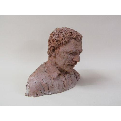 51 - A terracotta bust of a gentleman, by Karin Jonzen, 38cm h.