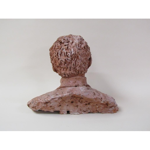 51 - A terracotta bust of a gentleman, by Karin Jonzen, 38cm h.