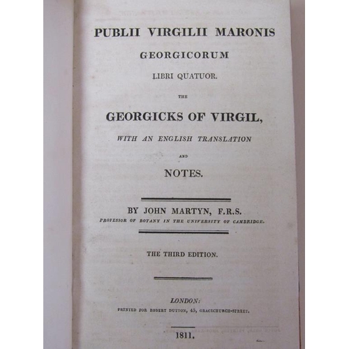 6 - Two books - The Georgicks of Virgil with an English translation and notes by John Martyn, being the ... 