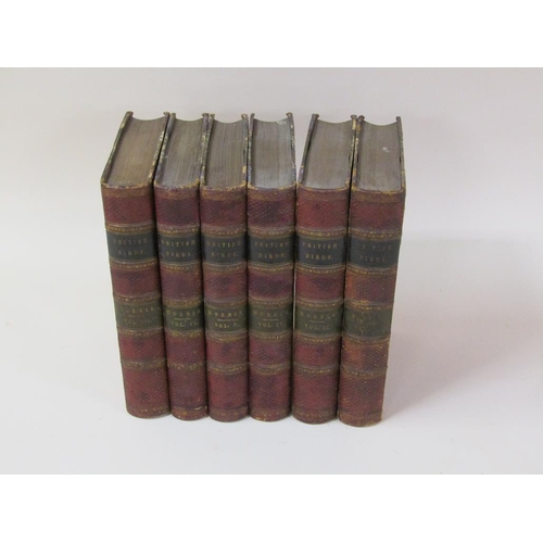7 - Six books - A History of British birds by Rev. F. O. Morris BA, being volumes I to VI inclusive, pri... 