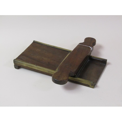 60 - A 19c Apothecaries pill slide with brass mounts, 36cm x 18cm.