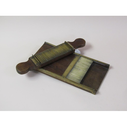 60 - A 19c Apothecaries pill slide with brass mounts, 36cm x 18cm.