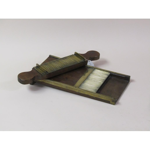 60 - A 19c Apothecaries pill slide with brass mounts, 36cm x 18cm.