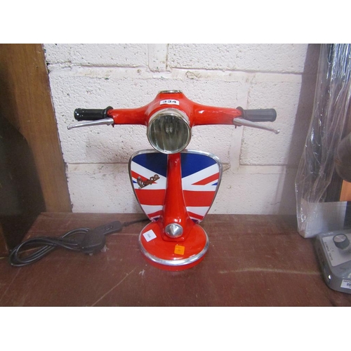 334 - RED VESPA LAMP