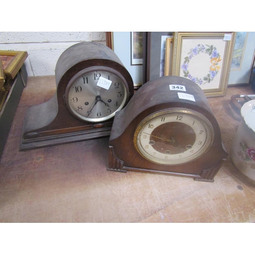 342 - TWO MANTEL CLOCKS