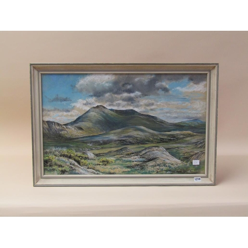 1210 - FRANK WEEMYS - ROLLING NORTHERN LANDSCAPE, SIGNED MIXED MEDIA, F/G 47 x 74 cms