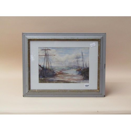 1227 - - SHORT 1919 - ST MARY HARBOUR, SIGNED AND TITLED WATERCOLOUR, F/G 24 x 33 cms