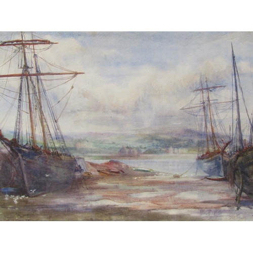 1227 - - SHORT 1919 - ST MARY HARBOUR, SIGNED AND TITLED WATERCOLOUR, F/G 24 x 33 cms