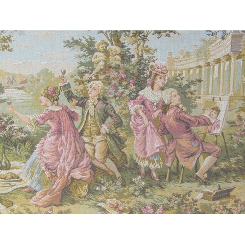 1231 - GILT FRAMED MACHINE TAPESTRY 173 x 68 cms