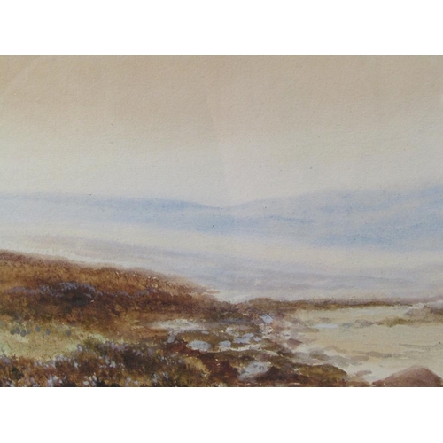 1243 - D SHERRIN - NORTHERN LADSCAPE, SIGNED WATERCOLOUR.  F/G 17 x 52 cms