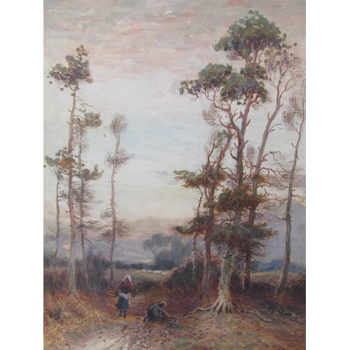 1266 - WILLIAM MANNERS - TWO 19c SCENES, FAGGOT GATHERERS AND HAYMAKING, SIGNED WATERCOLOURS.  F/G EACH 35 ... 