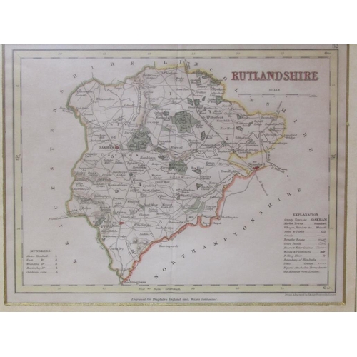 1276 - ANTIQUE MAP OF RUTLANDSHIRE TOGETHER WITH ONE OF BEDFORDSHIRE