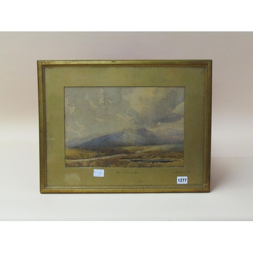 1277 - JOHN LEWIS, VIEW IN THE ISLE OF SKYE, WATERCOLOUR.  F/G 25 x 36 cms