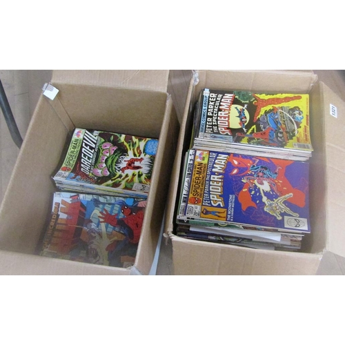 1321 - TWO BOXES OF COMICS - SPIDERMAN ETC