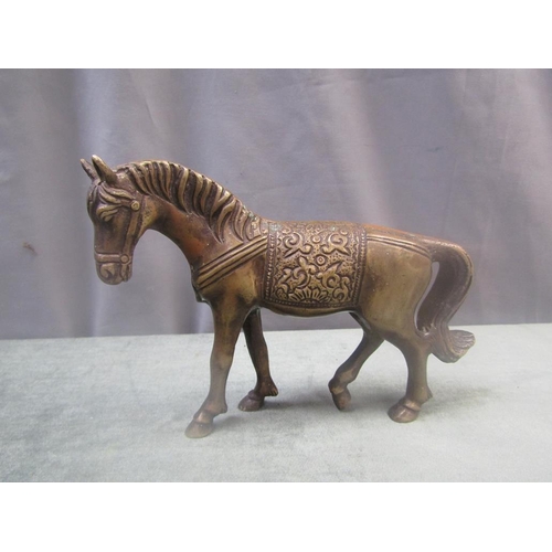 1387 - BRONZED METAL HORSE,12CM H