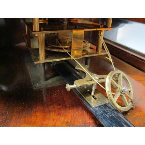 23 - A late 19c Austrian single weight Vienna regulator in a small serpentine walnut case.  The movement ... 