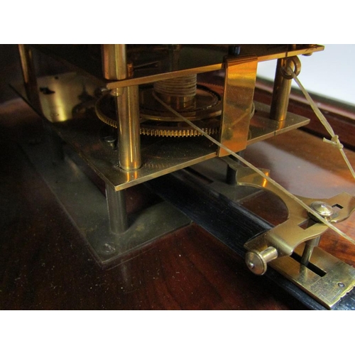 23 - A late 19c Austrian single weight Vienna regulator in a small serpentine walnut case.  The movement ... 