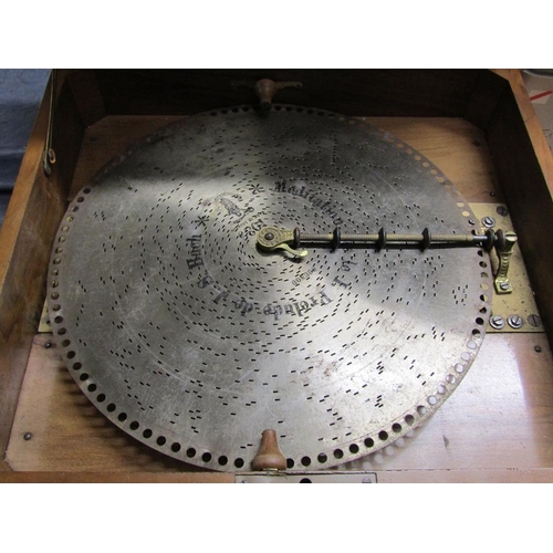 25 - A late 19c German polyphon retailed by Imhof & Mukle of New Oxford St. London.  It is contained in a... 