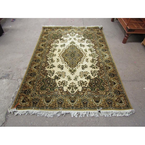 608 - BEIGE AND BLACK RUG