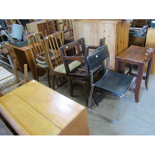 619 - SEVEN MISC DINING CHAIRS