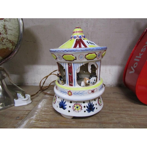 108 - VINTAGE CERAMIC MUSICAL 'MAGIC ROUNDABOUT' LANTERN