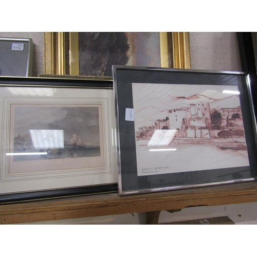 169 - FRAMED ENGRAVINGS, OILS ETC,