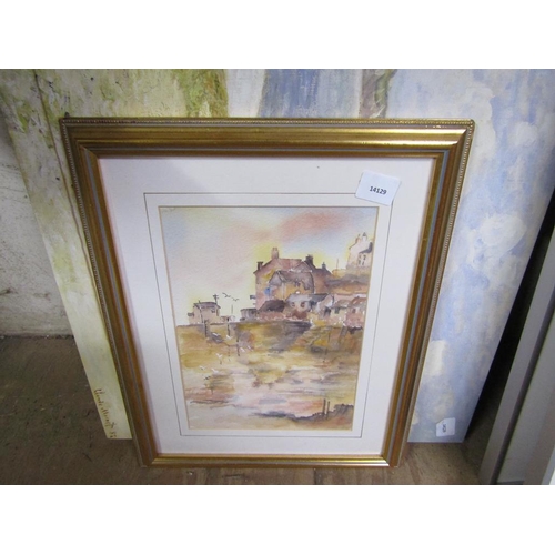 184 - FRAMED PENCIL DRAWING, JOHN CHALKLEY WATERCOLOUR ETC