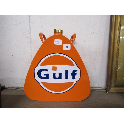 3 - REPRODUCTION 'GULF' OIL CAN