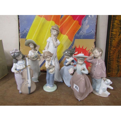 43 - COLLECTION OF NAO AND LLADRO FIGURES