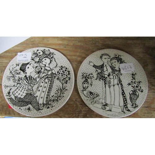 5 - TWO NYMOLLE CERAMIC PLAQUES
