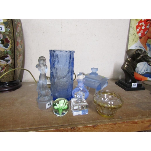 54 - COLLECTION OF BOHEMIAN AND ART GLASS