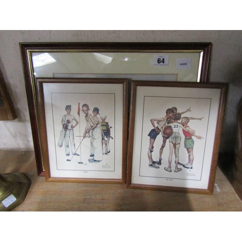 64 - COLLECTION OF SPORTING AND OTHER PRINTS