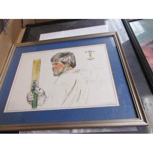 246 - QTY OF PRINTS TO INC SIGNED CRICKET