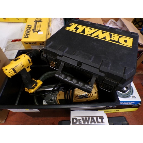 938 - BOX OF DE WALT HAND TOOLS ETC