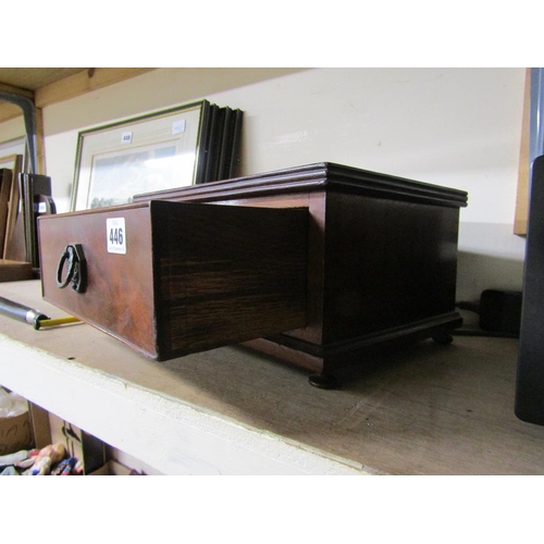 446 - MAHOGANY SINGLE DRAWER CHEST