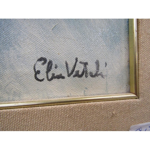 1240 - ELIE VITEL - A CLOWN, OIL ON CANVAS, SIGNED.  FRAMED 59 x 39