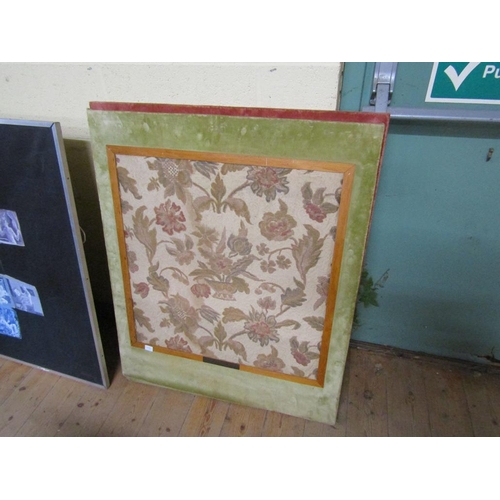 1251 - FOUR LATE 19/EARLY 20c JACQUARD-WOVEN SILK PANELS OF VARIOUS DESIGNS, EACH FRAMED APPX 70 x 60 cms