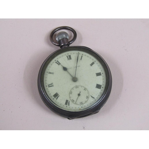 1430 - TWO VICTORIAN SILVER POCKET WATCHES AND A BRASS POCKET WATCH