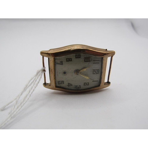 1470 - 9ct GOLD GENTS WATCH MOVEMENT