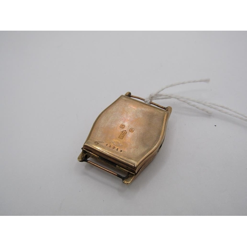 1470 - 9ct GOLD GENTS WATCH MOVEMENT